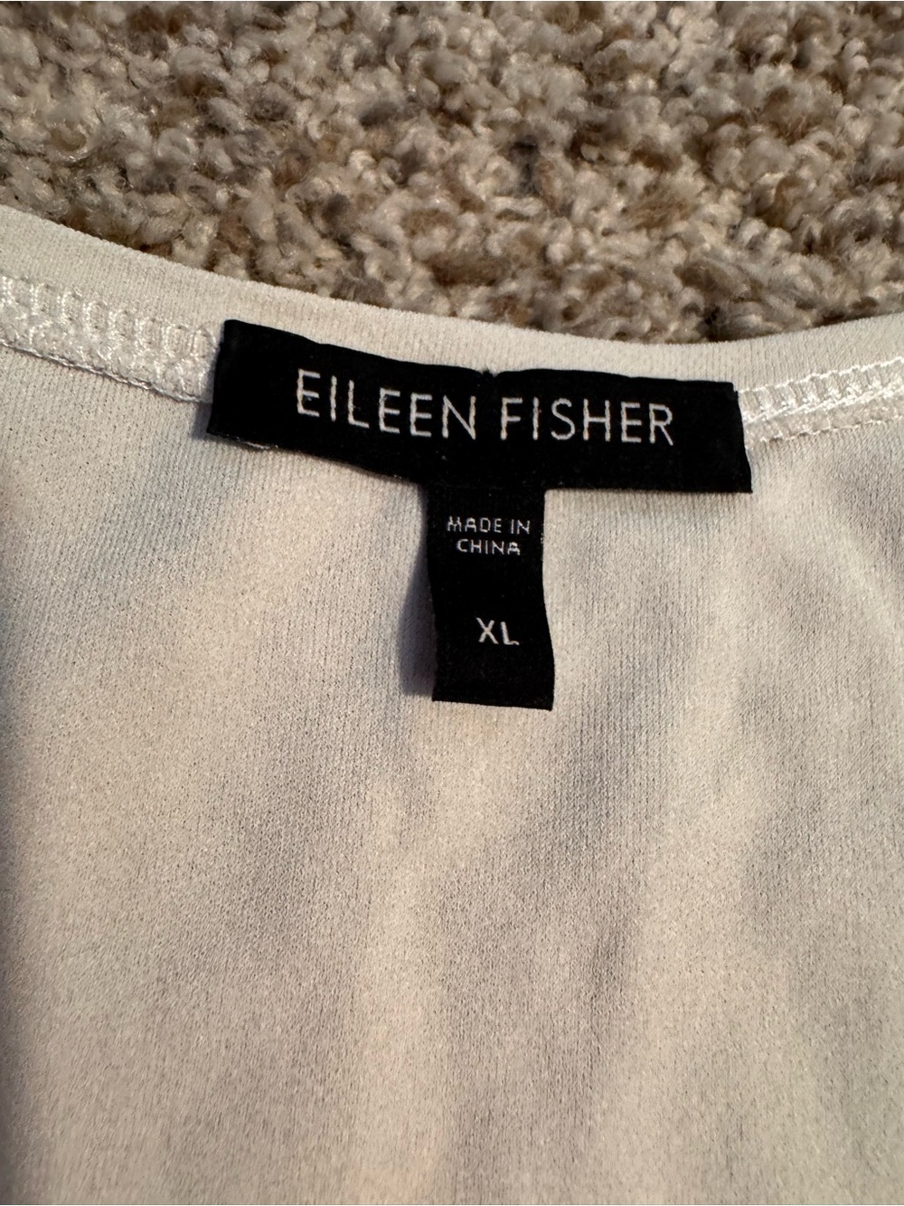 Eileen Fisher Beige Silk Sleeveless Scoop Neck Tank Top - XL - Picture 2 of 6